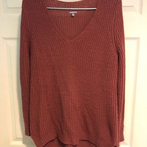 Dusty rose v-neck sweater